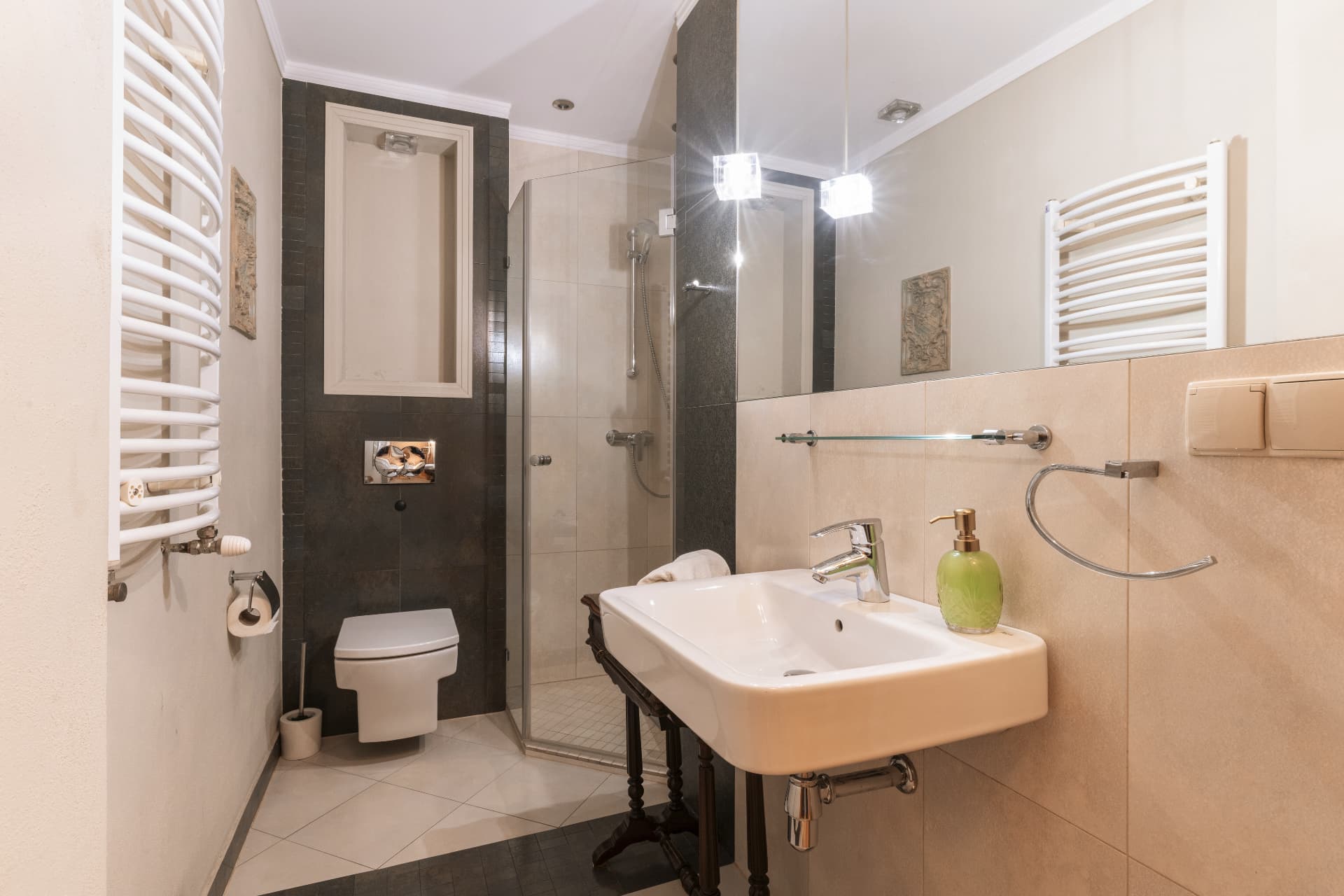 En-suite bathroom of Budget Double Room with walk-in shower