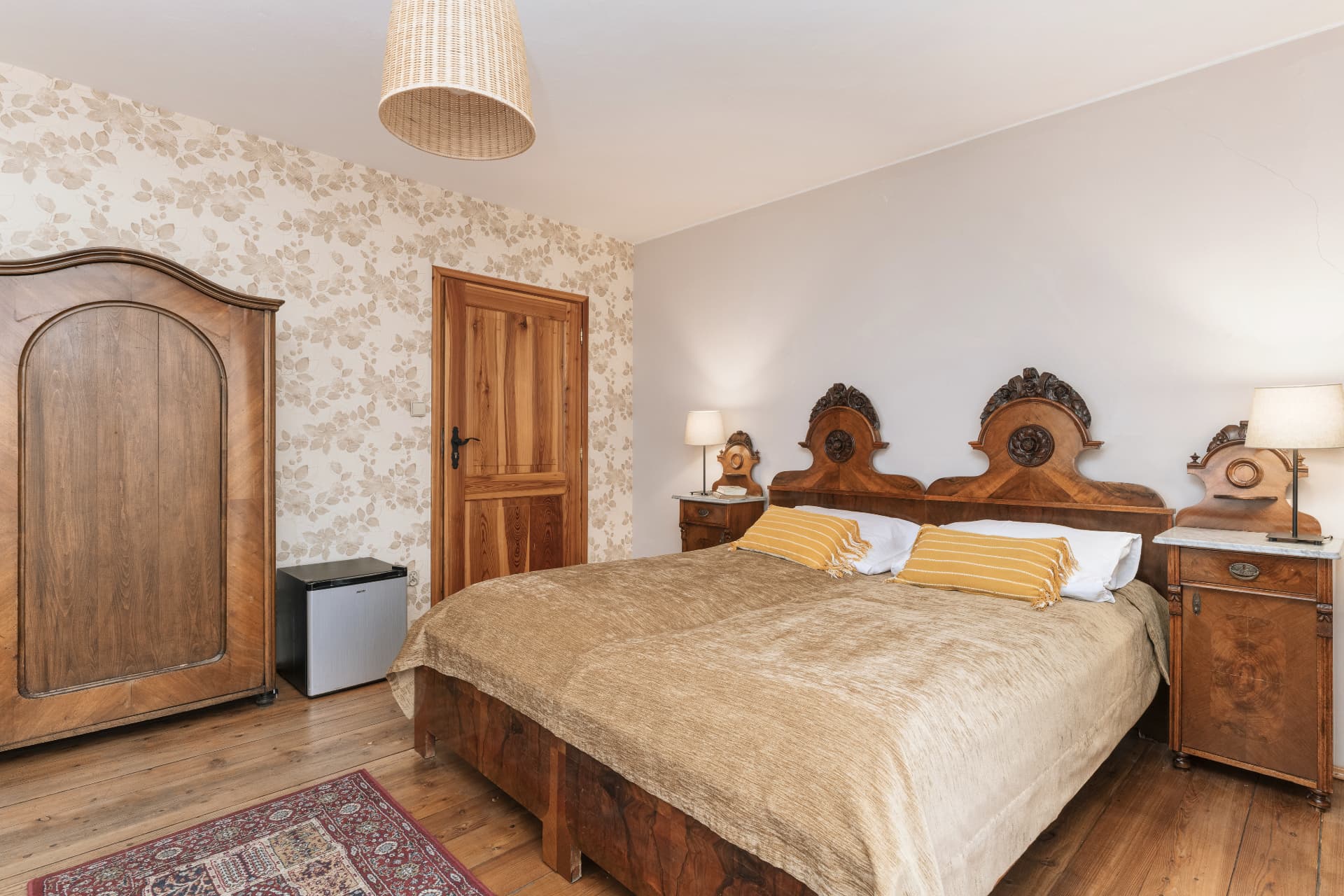 Wardrobe and minibar in Deluxe Double Room